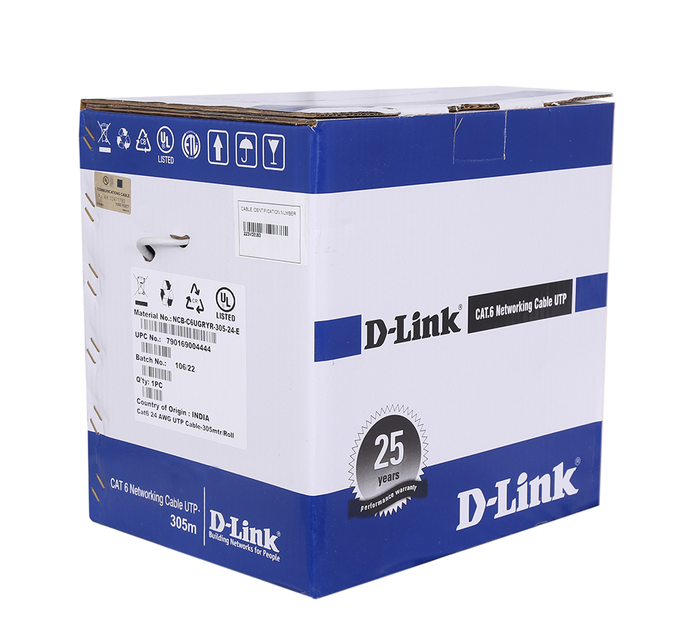 D-LINK CAT6 LAN CABLE 24 AWG